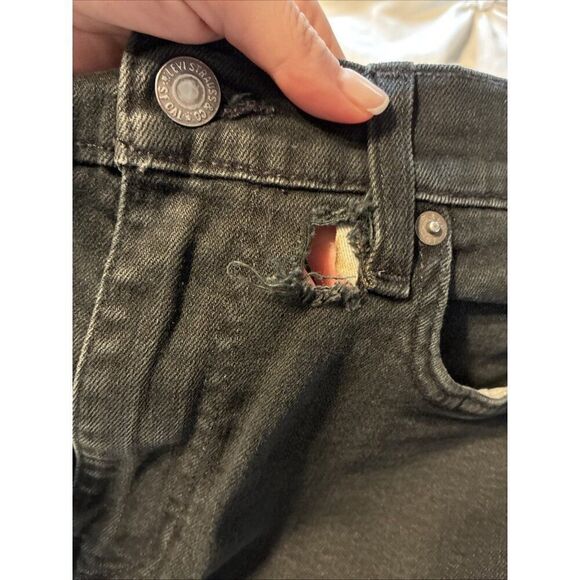 Levi’s Men’s Solid Black Straight Leg High Rise Jeans Denim 34 X 33 - Picture 7 of 7